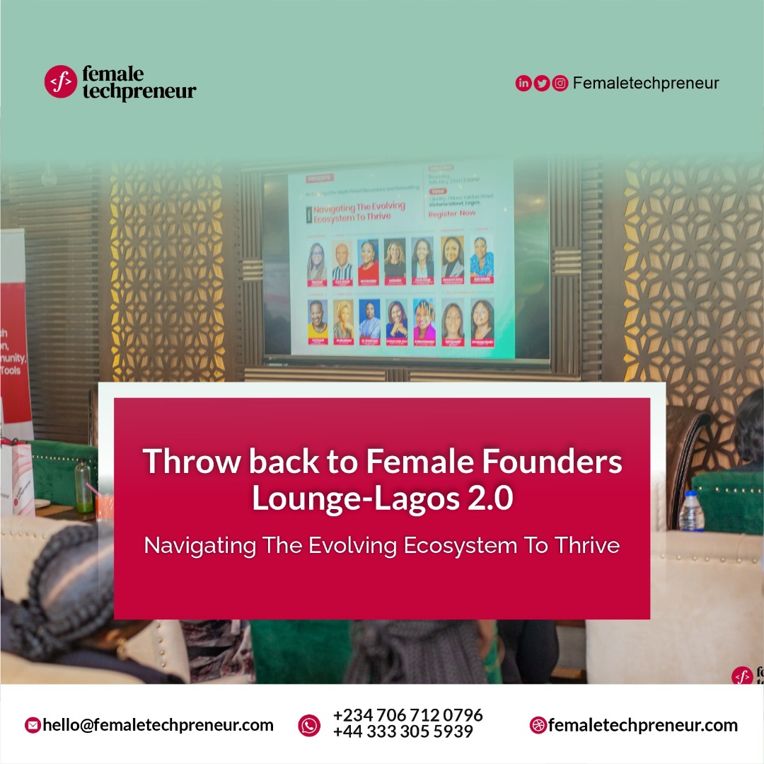 #ThrowbackThursday 

Throw back to Female Founders Lounge-Lagos 2.0 

Join our community and connect with like-minded women building the future of tech."

Let's disrupt the status quo together! Join our global community!

#femalefounders #femaletechpreneur