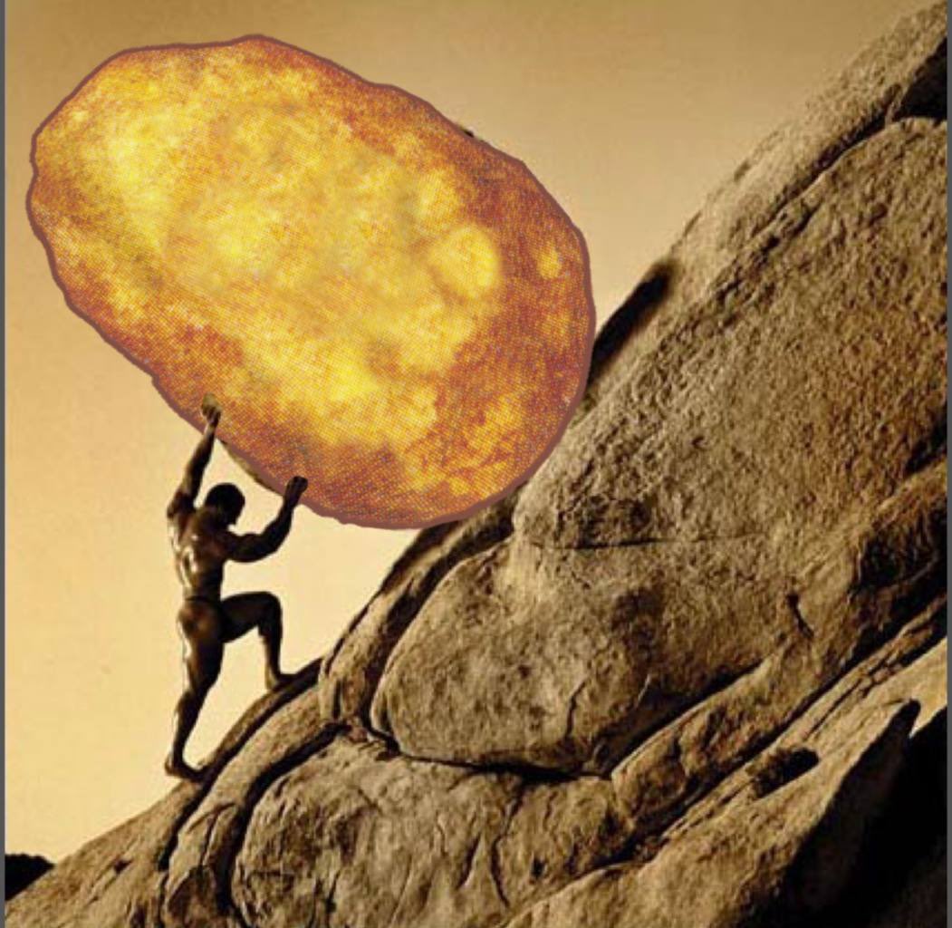 It’s $nuggs being pushed up a mountain not a rock. 

Can nourish you as you push.