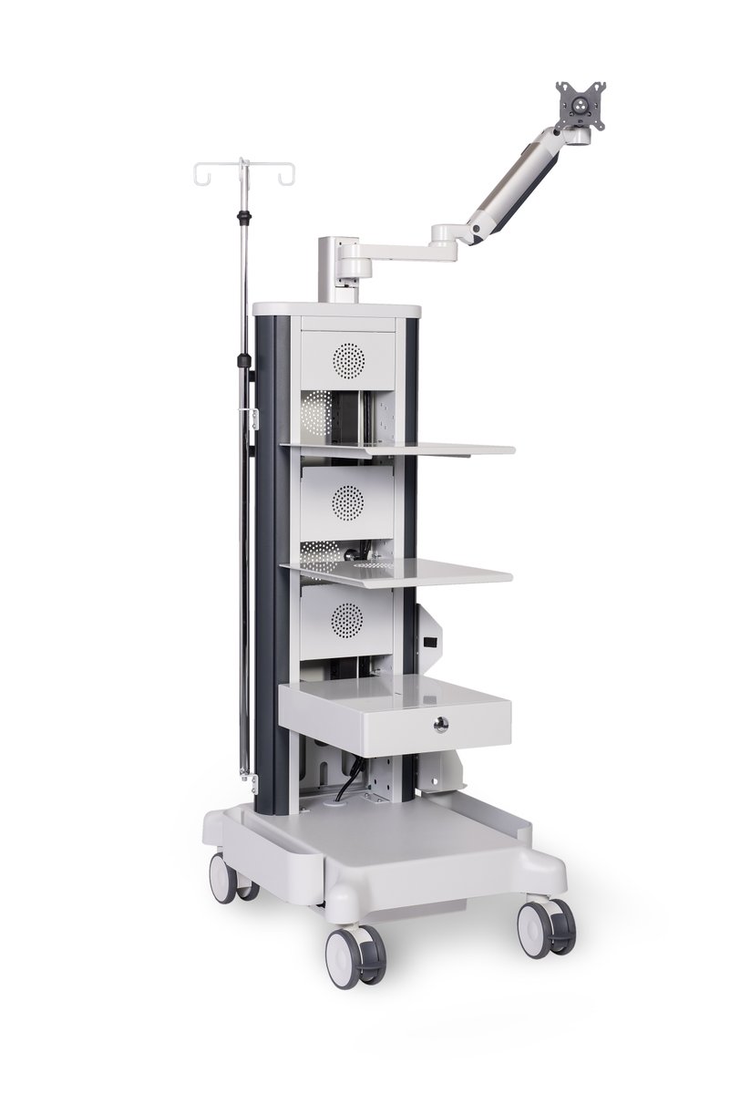 endocarts's tweet photo. Our SN-2 cart offers a practical and robust solution.
 
·       2 foot pedal holders
·       Height adjustable shelves
·       Medical grade articulating arm
·       10-way socket outlet, RJ45 and BNC connectors
·       On/Off Switch
·       iPad Holder
·       CO2 Bottle Holder https://t.co/c1OaWTLzSl