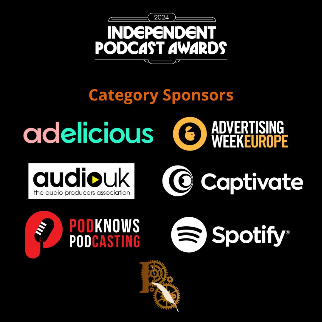 IndPodAwards's tweet photo. Whilst we are busy listening to all of your incredible entries, we just wanted to take a moment to thank the sponsors and partners of this year's Independent Podcast Awards 🎙️🫶.

To find out more, visit our website: https://t.co/eyj0n74nQ3 https://t.co/Kt2ydAcdLW