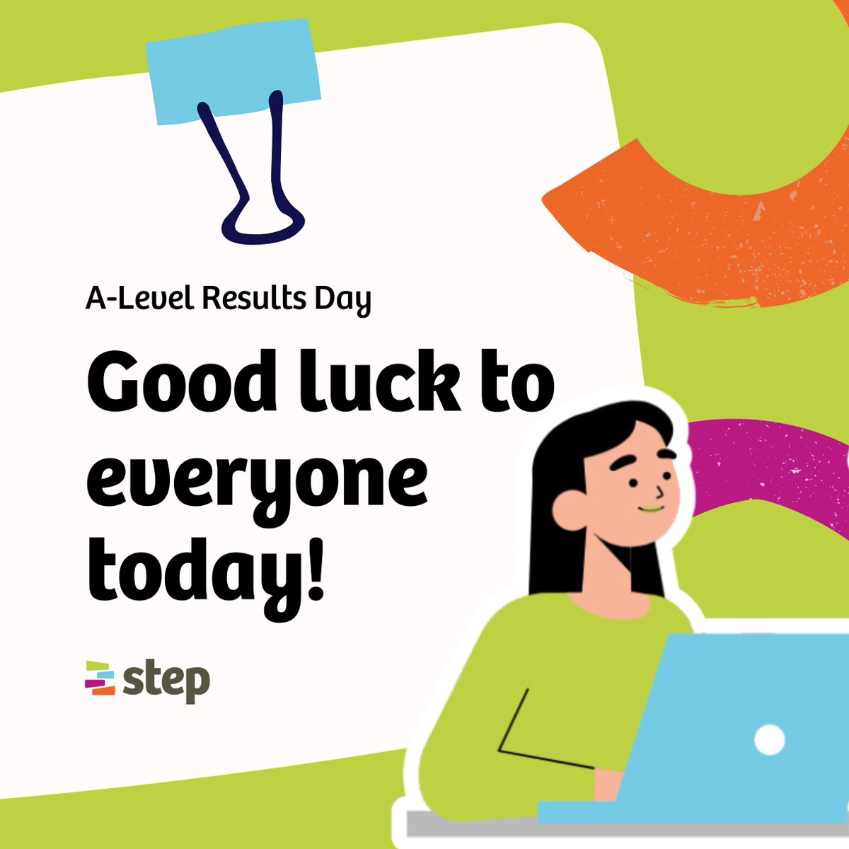 Stepplacements's tweet photo. Today’s the day! To all students receiving their T Level, BTEC, and A-level results, we’re rooting for you! 🎉 Celebrate your hard work and success—this is a significant step towards your future. Whatever the outcome, remember how amazing you are. https://t.co/7F8rRJLxrN