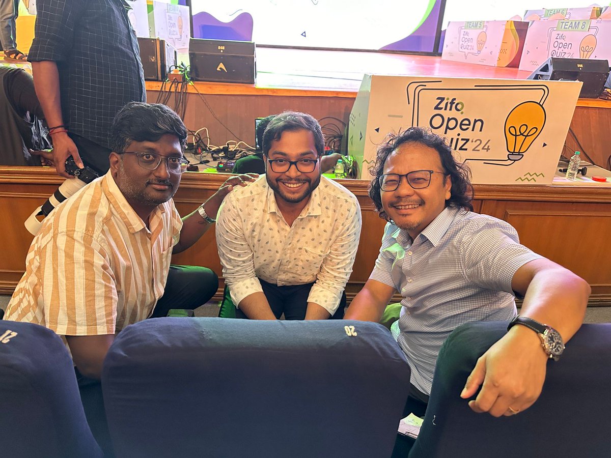 What a great way of spending Independence Day, participated in the Zifo Open Quiz 2024, one of the longest running quizzes of Chennai, along with my quizzing partners Anirban and Saran.