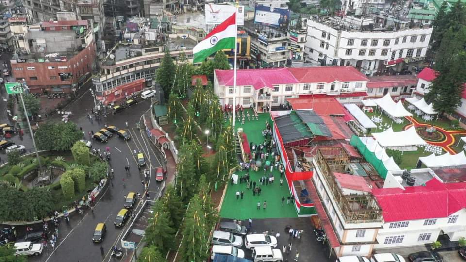 SangmaConrad's tweet photo. Our pride as Indians lies in our flag, our identity. I am elated to hoist the Tricolour, which will stand 100 feet high, installed at the Administrative Building of the Old Meghalaya Assembly in Police Bazar, Shillong. https://t.co/Hcz93UmExi