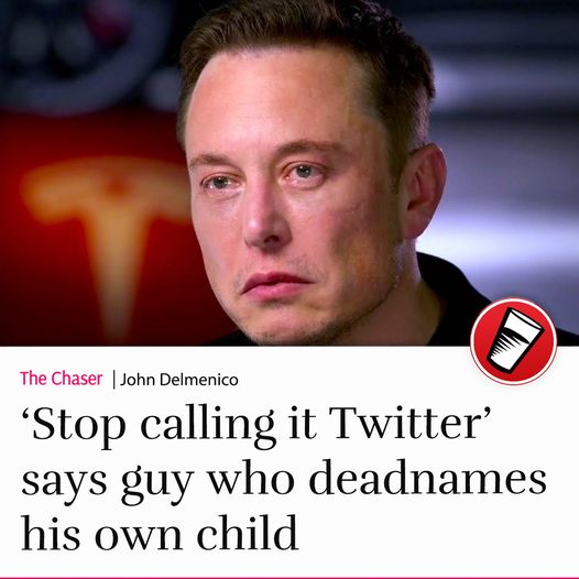 BladeoftheS's tweet photo. If Elon Musk tells you, you can't call it Twitter.

What are you going to do? https://t.co/5Qt5Zn9CvA