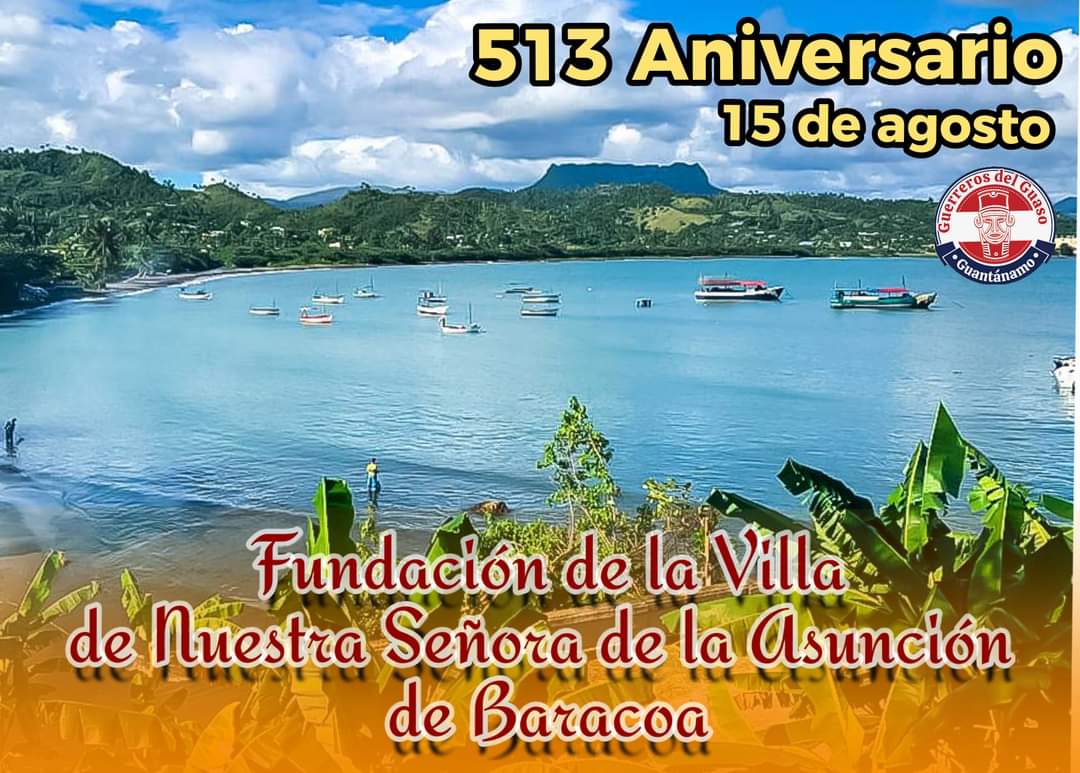 Muchas Felicidades para la bella #Baracoa y en especial para su pueblo en este  513 aniversario de  su fundación, estaremos hoy inaurando nuevas obras de impacto social y económico para el territorio,así como  participaremos en otros espacios de  conmemoración. #Guantánamo