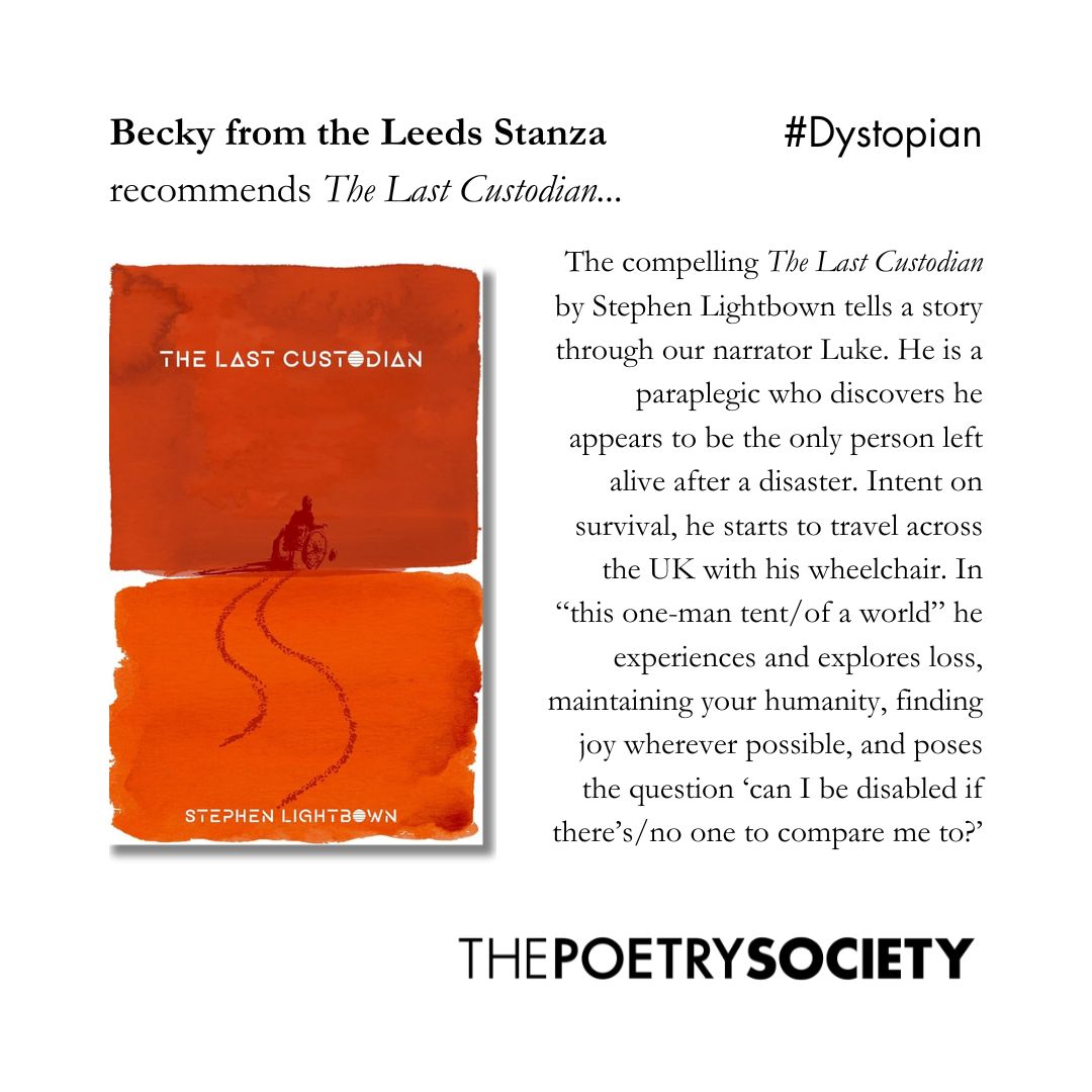 PoetrySociety's tweet photo. Happy #SealeyChallenge!

The challenge to read a book every day of August has begun and to help you with your reading the Poetry Society has curated a series of book recommendations from poets.

Today Becky from the Leeds Stanza recommends Stephen Lightbown's The Last Custodian. https://t.co/XXEpLfFh3u
