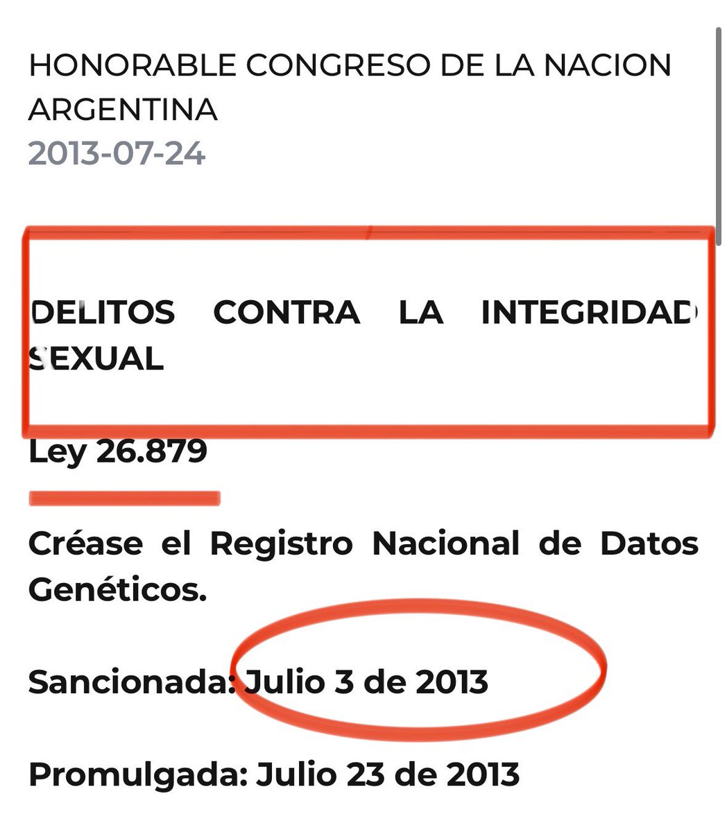 icevainillaice's tweet photo. Hola Sabrina.
El Registro Nacional de Dstos Genéticos para Delitos contra la Integridad Sexual fue creado en 2013 bajo la presidencia de CFK. 
Ayer modificaron la ley, pero no crearon nada.
No sé si lo ignoras o lo usas políticamente.
Pero estás mintiendo. https://t.co/R4i31j1DNu