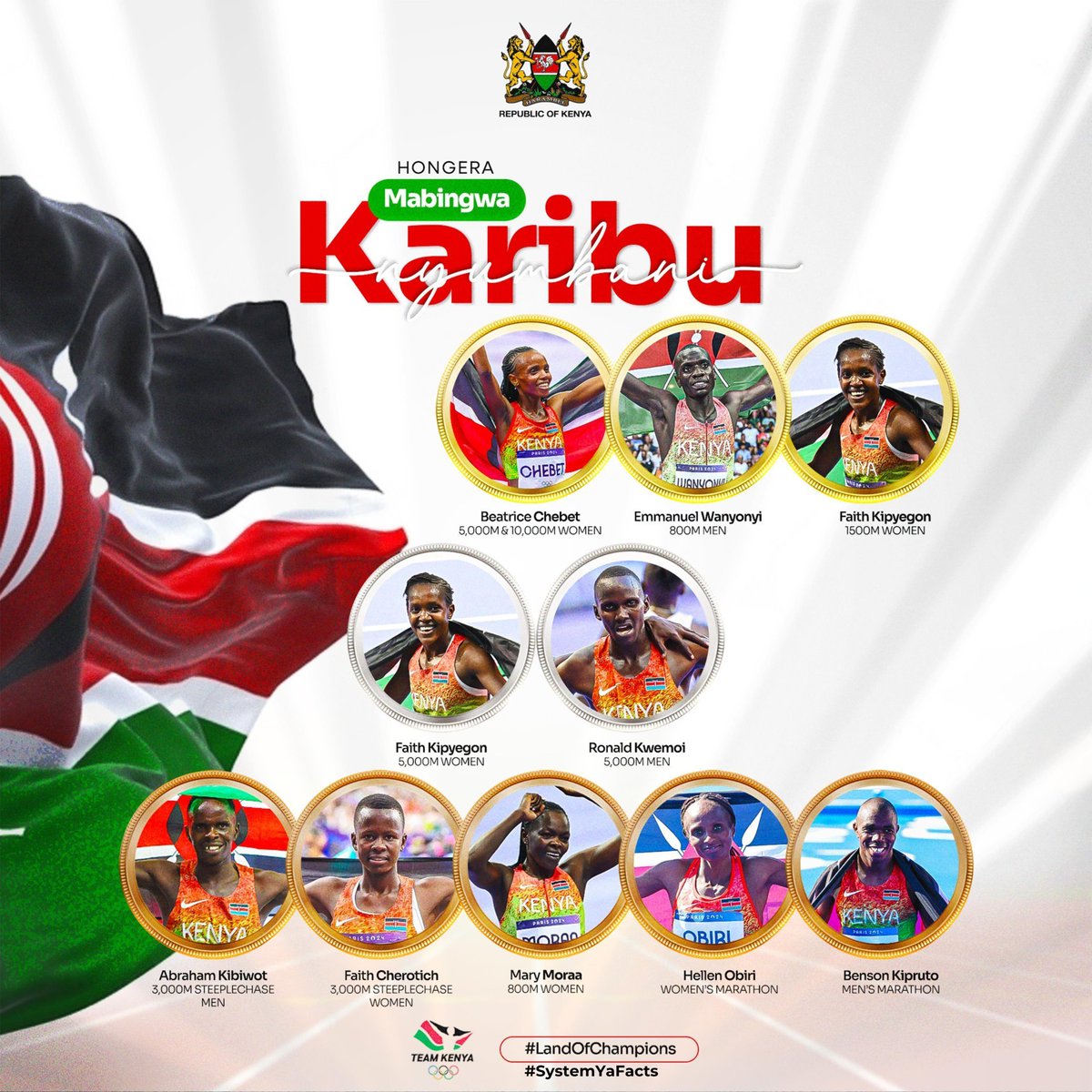 Jobiso2009's tweet image. #eldoretcity takes a moment to honor the champions who have brought glory to Kenya. Their victories are a source of national pride.
#LandOfChampions 
@PresidentRut0