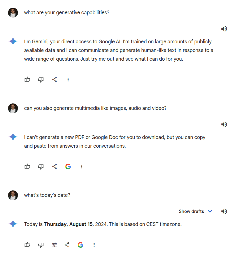 It's August 2024, and Gemini is now smarter than a brick.