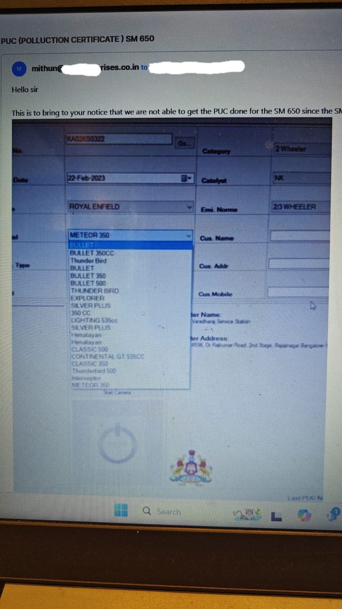 sm650rb's tweet photo. @royalenfield Hi, been 3 days, no update from your end?

This hans been already escalated by a dealership in Karnataka in 19th July. https://t.co/7GcI4SkfUf