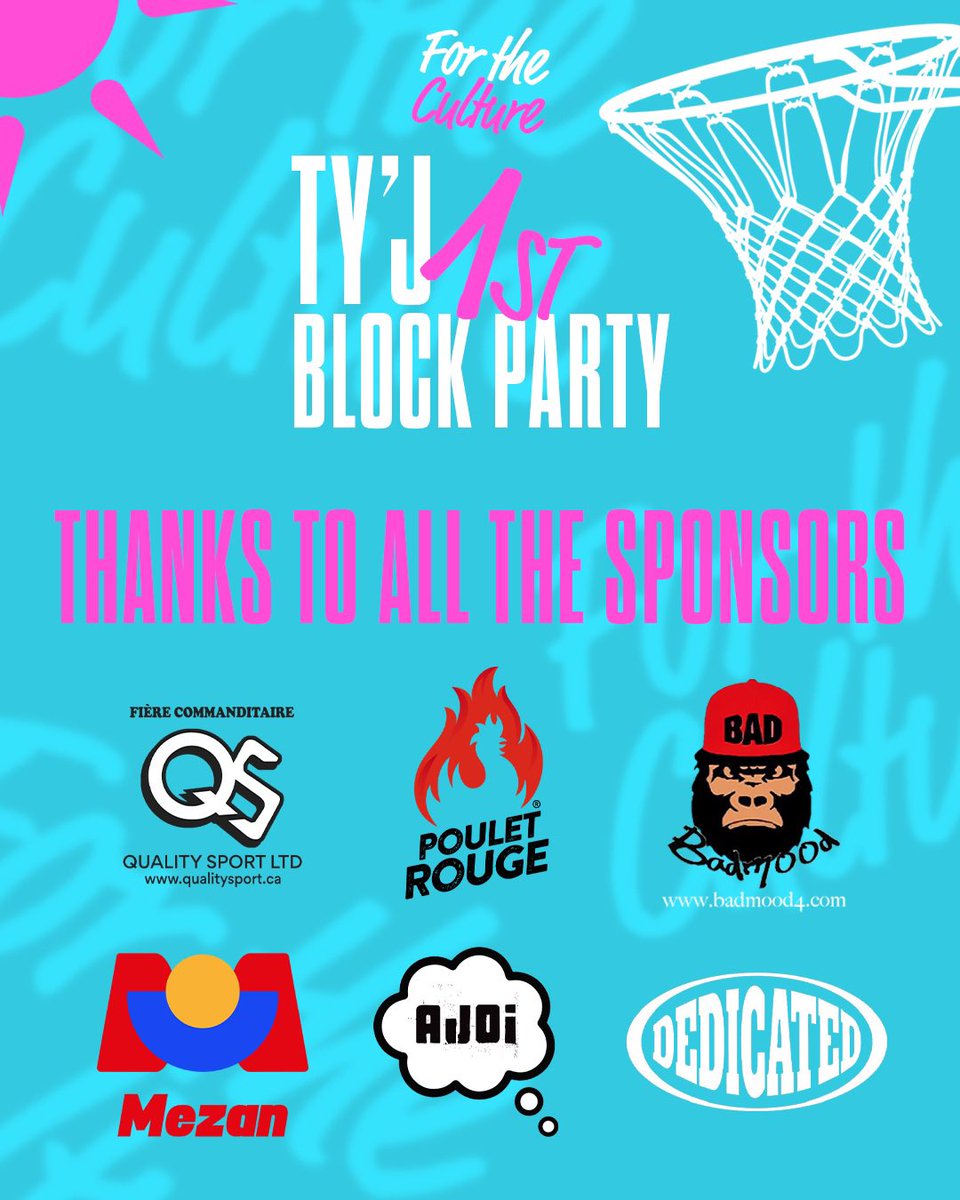 TY’J 1st BLOCK PARTY- THIS FRIDAY AUGUST 16th - 1 PM 💫‼️

COME ENJOY, HAVE FUN &amp; SUPPORT THE COMMUNITY 🫶🏾🫶🏾🙏🏾
