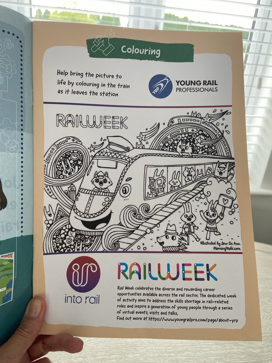 TraceyDagley's tweet photo. I was handed this activity book in York Station, it’s a really good educational resource for young children (& some adults😉) #Railweek #intorail #youngrailprofessionals https://t.co/U9rscF53YP