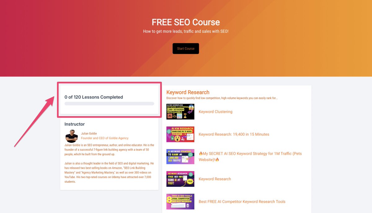 Julian Goldie SEO (@juliangoldieseo) on Twitter photo I am giving my 120 SEO COURSES for FREE! 📒
It's worth $49, but yours today at no cost! 🤯
Here’s how you can get access:
1️⃣ Follow me <a href="/JulianGoldieSEO/">Julian Goldie SEO</a>
2️⃣ Like and Repost
3️⃣ Comment "COURSES" I am giving my 120 SEO COURSES for FREE! 📒
It's worth $49, but yours today at no cost! 🤯
Here’s how you can get access:
1️⃣ Follow me <a href="/JulianGoldieSEO/">Julian Goldie SEO</a>
2️⃣ Like and Repost
3️⃣ Comment "COURSES"