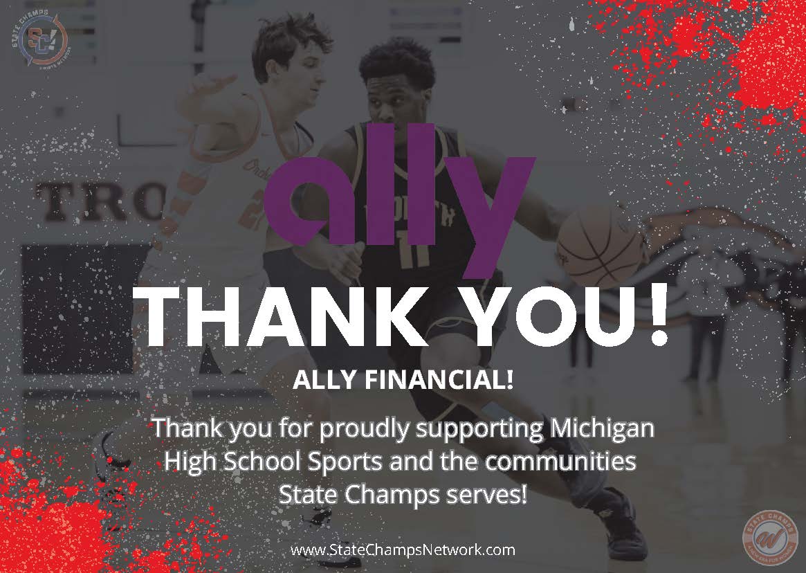 statechampsmich's tweet photo. 🌟 A big thank you to @Ally for being an incredible sponsor of State Champs Sports Network! 🍕 

Your support powers our mission to showcase the best in high school sports. Together, we’re celebrating the talent, dedication, and spirit of student-athletes! https://t.co/SoOZRFr1T2