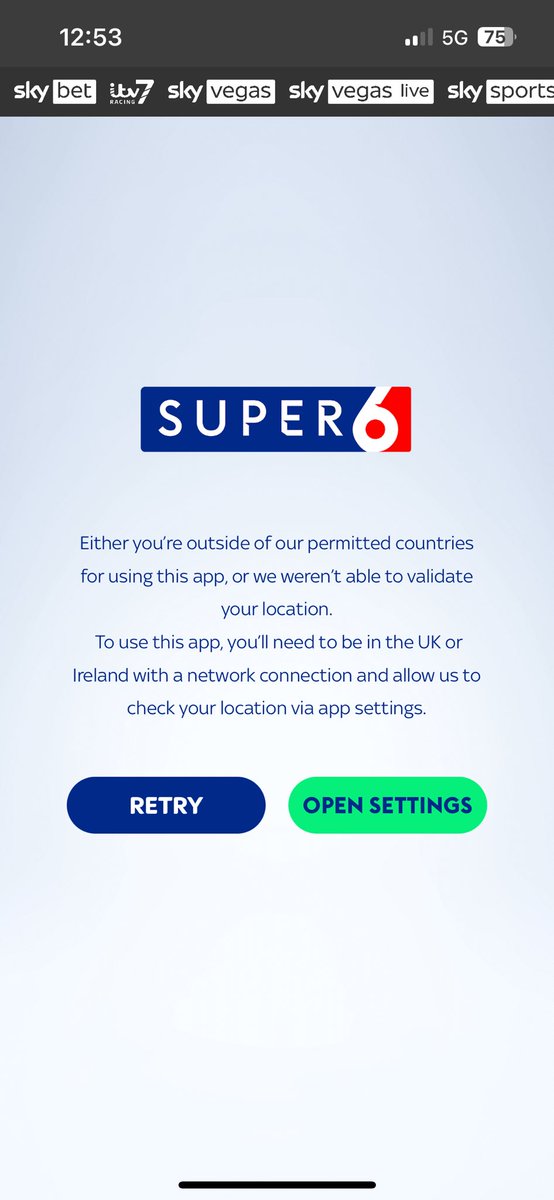 ThomasBroadley's tweet photo. @SkyBetHelp Hi, according to the apps, it would seem the local boozer has left the country? https://t.co/ieGjZYdUkl