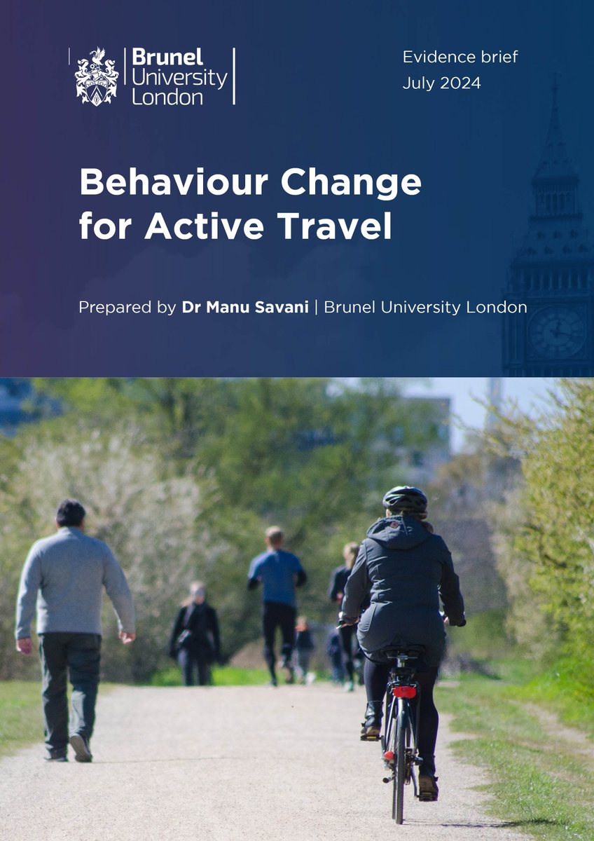 Brunel Public Policy (@brunelpolicy) on Twitter photo "Active #travel interventions might benefit from a longer timeframe for testing and implementation, because travel behaviours require sustained and repeated good choices to be made." #UK
👉Read the new evidence brief by Dr Manu Savani: bit.ly/3M6HTpD
<a href="/BrunelResearch/">Brunel Research</a> "Active #travel interventions might benefit from a longer timeframe for testing and implementation, because travel behaviours require sustained and repeated good choices to be made." #UK
👉Read the new evidence brief by Dr Manu Savani: bit.ly/3M6HTpD
<a href="/BrunelResearch/">Brunel Research</a>