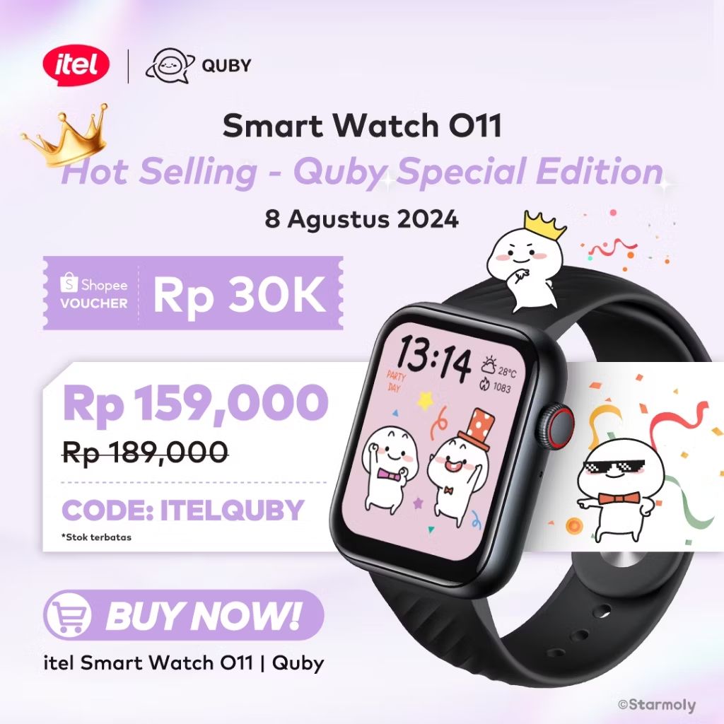 peteigoreng's tweet photo. Cek Official itel &amp; Quby Smart Watch O11 3 Active | Tahan Air 5ATM 100 Mode Olahraga SpO2 Telepon Bluetooth dengan harga Rp189.000. Dapatkan di Shopee sekarang! https://t.co/oERYB52saJ https://t.co/57yUR2OwmN