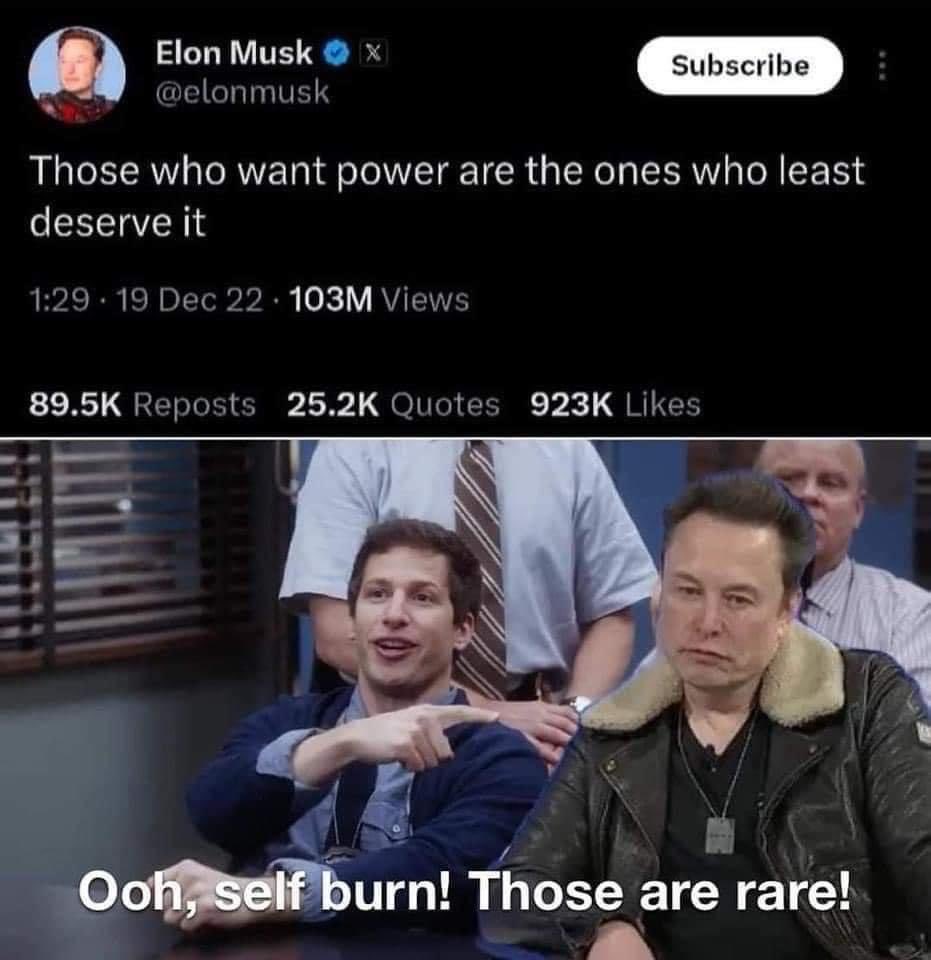 Free_AnnJ's tweet image. Seen on FB. Never a truer word.
#BlockMusk