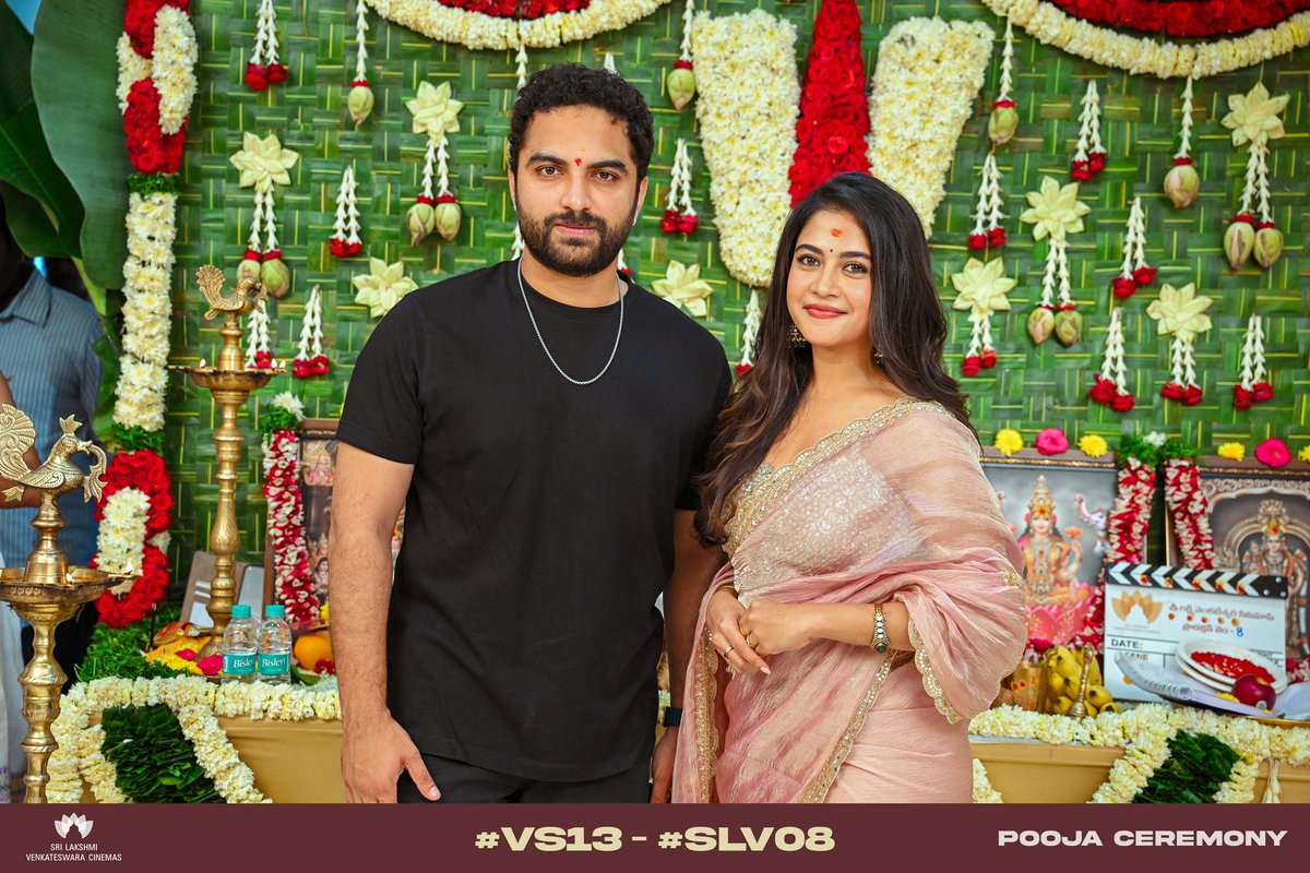 TeluguMovieBuzz's tweet photo. #VS13 - @SLVCinemasOffl Production No.8 begins with an auspicious pooja ceremony ✨
⭐ing MASS KA DAS VishwakSenActor #Sampaada❤
Written and directed by #SreedharGanta
Shoot begins soon!
@sudhakarcheruk5 @innamuri8888 @AJANEESHB @kishorkumardop #VishwakSen https://t.co/Bg0173pmzE
