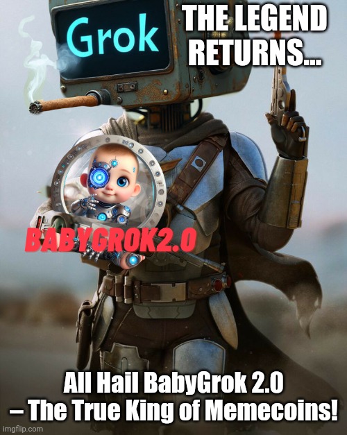 Babygrok_2's tweet image. 🚀 Introducing BabyGrok 2.0 – The Next Evolution in Memecoins! 🌟

Get ready for a revolution on #BSC! Inspired by the Grok legend, $BabyGrok2.0 is here to unite ancient wisdom with the power of the crypto market! 🌌
🔗 Join the mission! 🌐

#Crypto #DeFi #Memecoin #Hodl