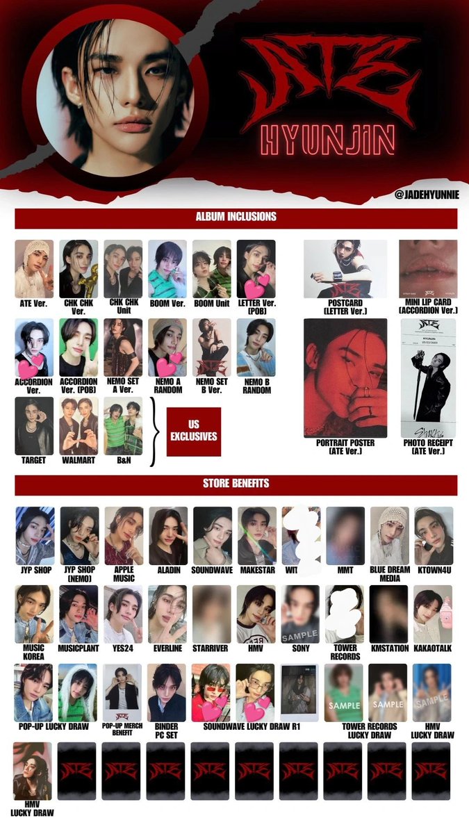 RuRuRu___16's tweet photo. 【交換】StrayKids スキズ ATE トレカ 交換
タワレコ ラキドロ封入 店舗特
典

譲　画像1
バンチャン、リノ、チャンビン、アイエン

求　ALT必読画像2,3
💕最優先＞同種＞異種ATE封入
ヒョンジン、ハンジソン

郵送希望 https://t.co/ktX0Smm5iH