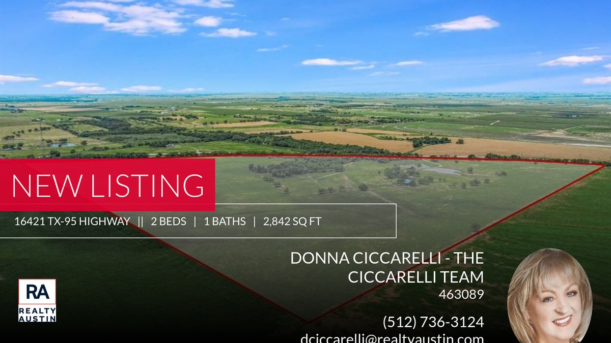 ciccarelliATX's tweet photo. 📍 New Listing 📍 Take a look at this fantastic new property that just hit the market located at 16421 Tx-95 Highway in Coupland. Reach out here or at (512) 736-3124 for more information

Donna Ciccarelli - REALTOR
GRI ABR CNE ALHS... https://t.co/oETASK1DDE https://t.co/pE1Nd6HGhU