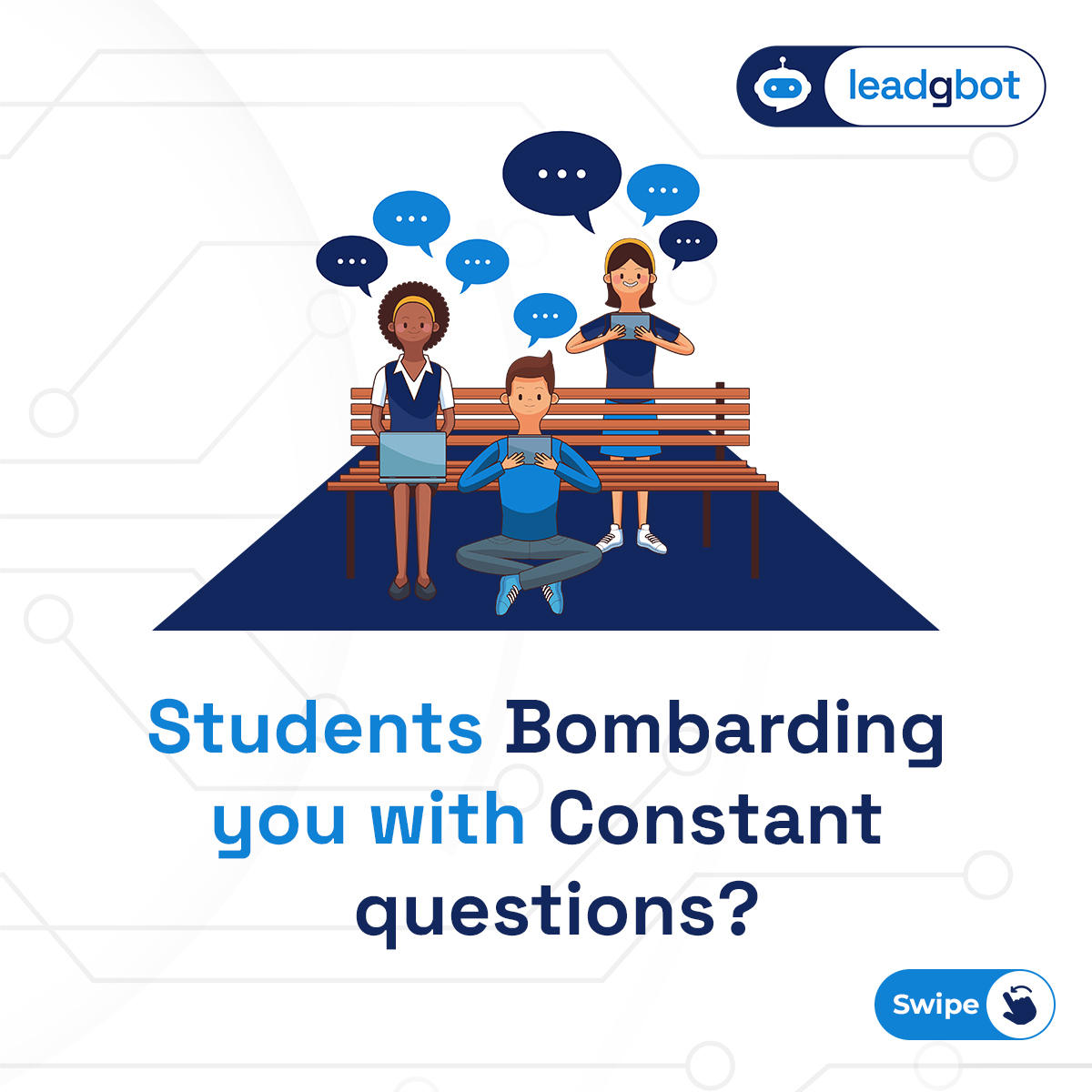alakmalaktechno's tweet photo. Students have questions, and #Leadgbot has answers! Provide 24/7 support while freeing up teachers' time. Upgrade your chat support now! 🎓 Use for free now at https://t.co/AaRFZRwoAk 

#EdTech #AIChatbot #StudentSupport #chatbot #chatbotforwebsite #trendingtech #EducationTech https://t.co/ulElWati4r