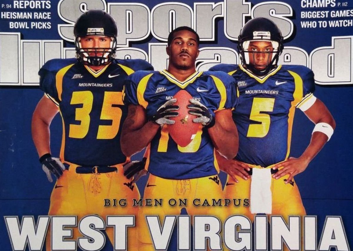 #TBT Big O, Super Steve, and Pat White #WVU #HailWV #Legends