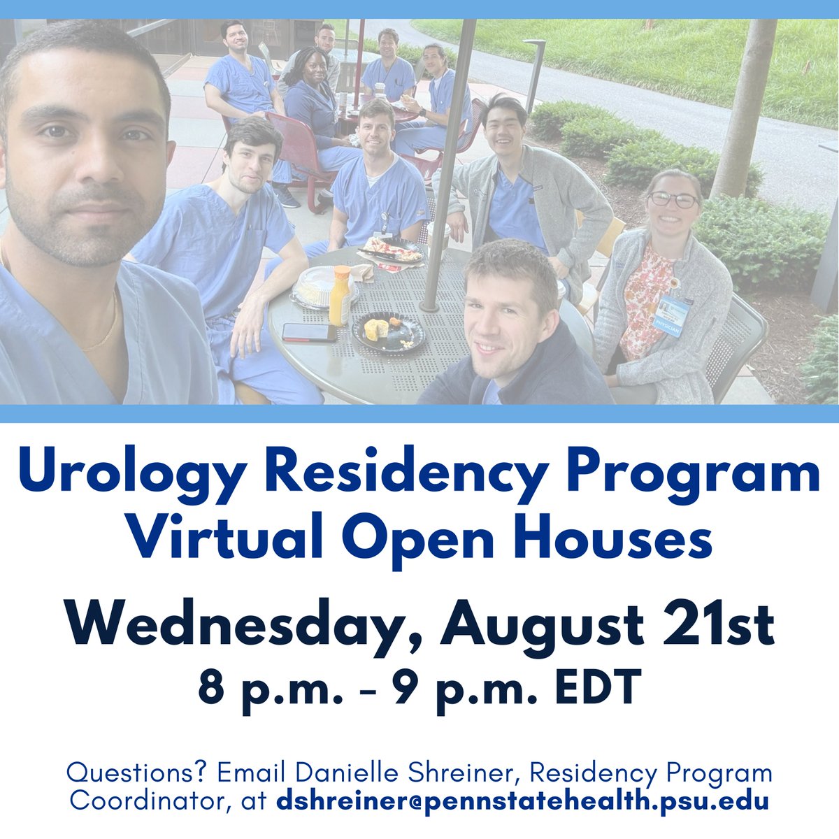 Penn State Urology (@psh_urology) on Twitter photo 🚨 TOMORROW! 🚨Our final Residency Virtual Open House! To sign up, visit: bit.ly/3S1bgNu. <a href="/UroResidency/">UroResidency</a> <a href="/Inside_TheMatch/">Inside The Match</a> <a href="/Uro_Res/">The Urology Applicant ⚕</a> <a href="/UroAcademic/">Society of Academic Urologists</a> #AUAMatch #UroRes #urology 🚨 TOMORROW! 🚨Our final Residency Virtual Open House! To sign up, visit: bit.ly/3S1bgNu. <a href="/UroResidency/">UroResidency</a> <a href="/Inside_TheMatch/">Inside The Match</a> <a href="/Uro_Res/">The Urology Applicant ⚕</a> <a href="/UroAcademic/">Society of Academic Urologists</a> #AUAMatch #UroRes #urology