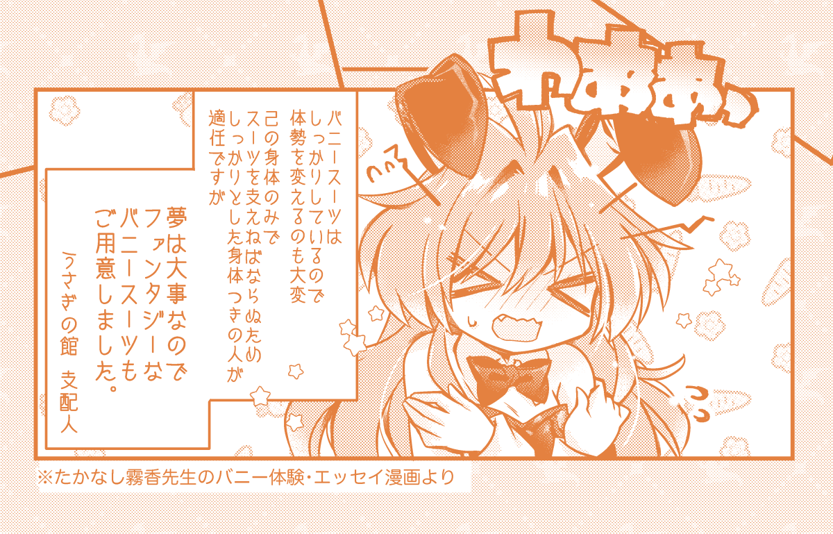 バニースーツの言いわけ…じゃなかった説明コマできた 