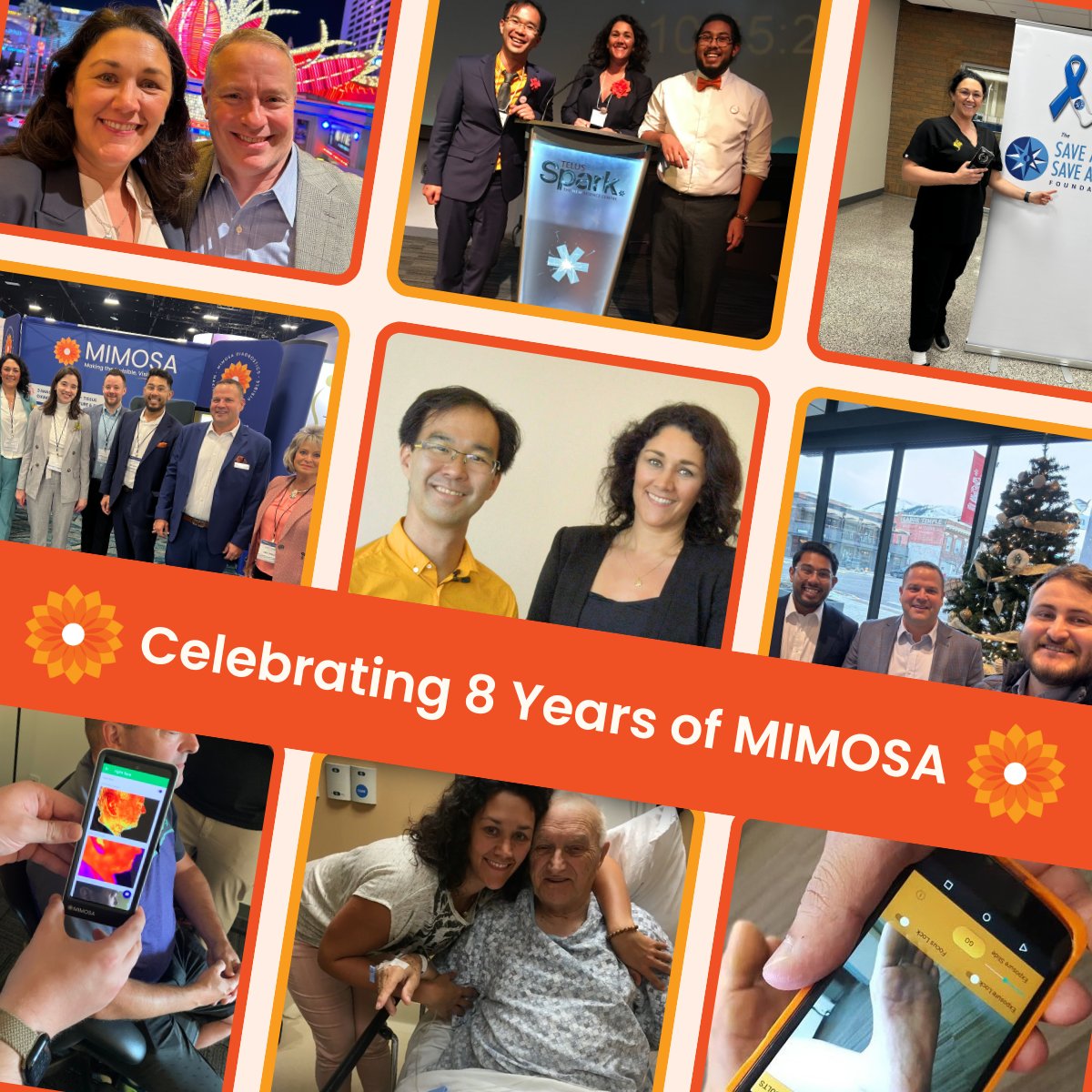 Today marks 8 years of MIMOSA!

In just 8 years, an idea to make skin health assessments accessible for all patients, has become a reality for clinicians across various healthcare settings with the MIMOSA Pro.

Here's to many more years of MIMOSA memories and milestones! 🥂