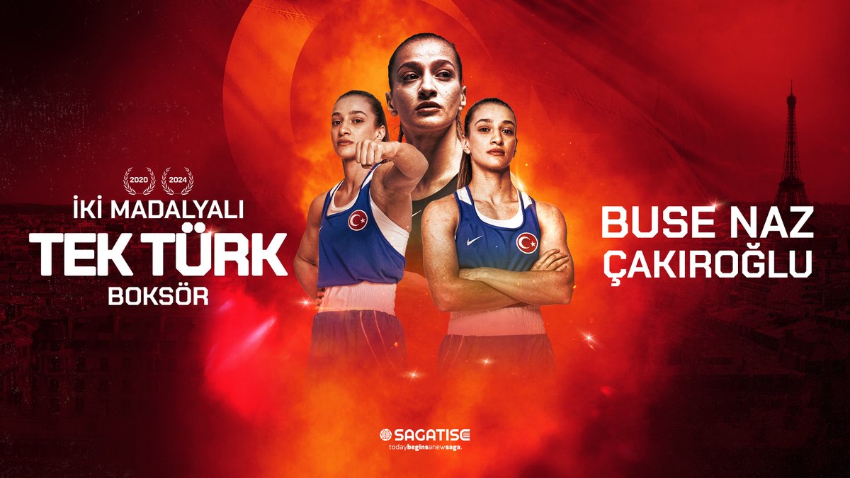 Sagatise (@sagatise) on Twitter photo Üst üste 2️⃣ madalya!
Sporun zirvesinde 2020 ve 2024’te madalya kazanıp Türk boks tarihine geçerek bizlere bu büyük gururu yaşatan milli boksörümüz Buse Naz Çakıroğlu’nu tebrik ederiz! 🥊✨
Seninle gurur duyuyoruz <a href="/busenazckroglu/">Buse Naz Çakıroğlu</a>! 🇹🇷
#TodayBeginsANewSaga Üst üste 2️⃣ madalya!
Sporun zirvesinde 2020 ve 2024’te madalya kazanıp Türk boks tarihine geçerek bizlere bu büyük gururu yaşatan milli boksörümüz Buse Naz Çakıroğlu’nu tebrik ederiz! 🥊✨
Seninle gurur duyuyoruz <a href="/busenazckroglu/">Buse Naz Çakıroğlu</a>! 🇹🇷
#TodayBeginsANewSaga