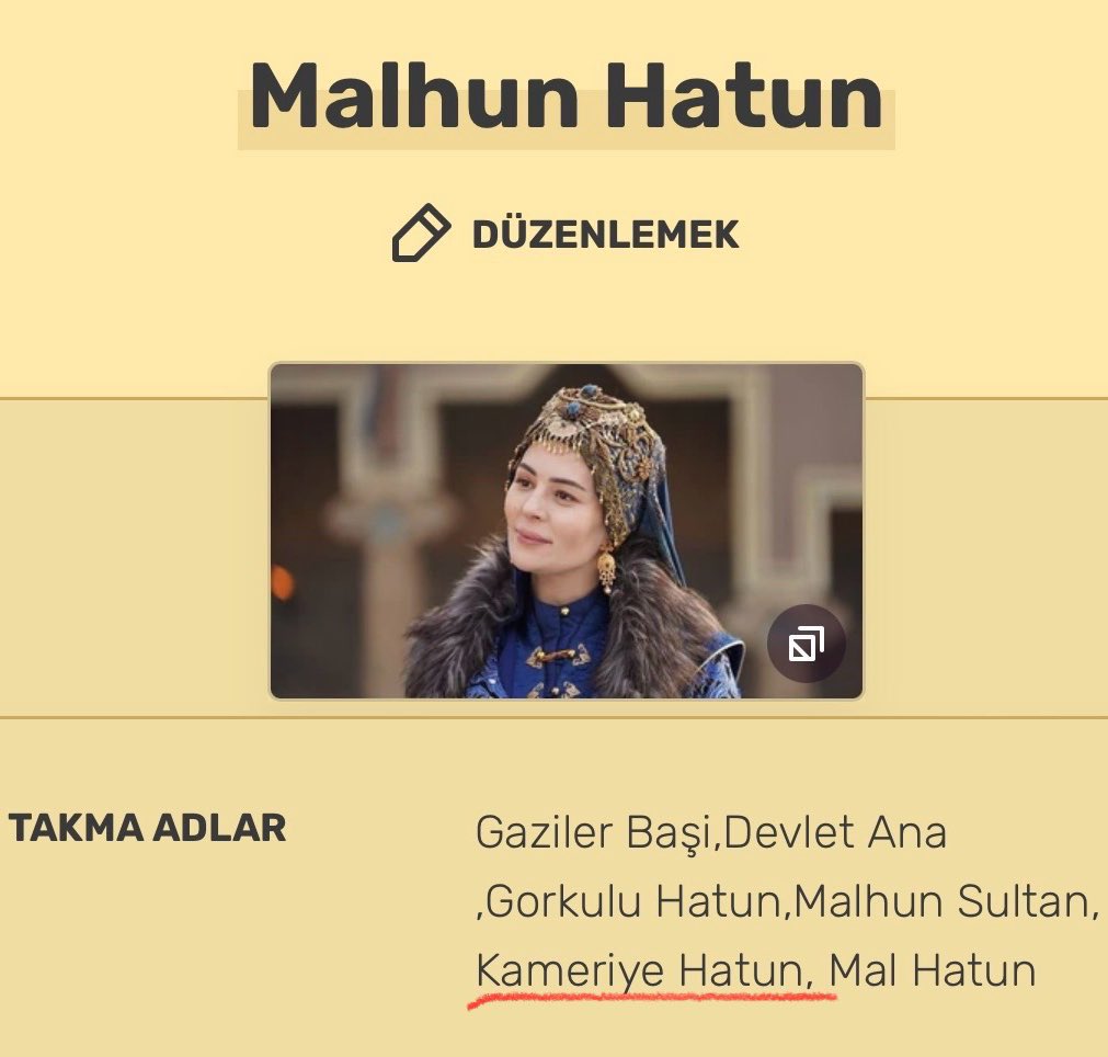 NurNisa5876's tweet photo. #MalhunHatun tarihte #KameriyeHatun olarakta bilindiği halde neden ismini vermediniz 5sezondur neismini ne çocuklarını vermemek nasıl mantık @mmehmetbozdag bey
#KameriyeMalhunSultan etiketi ile defalarca gündeme girdik bunları sizde gördünüz Kameriye ismimizi verin #KuruluşOsman https://t.co/1xKuGxCO6Q
