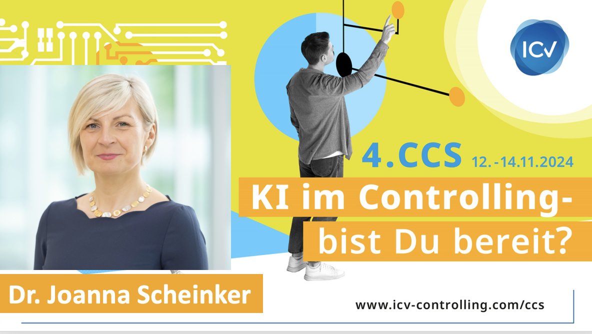 Wie sieht die Liquiditätsplanung in einem Großkonzern aus? Dr. Joanna Scheinker, Senior Manager Corporate Treasury Financial Planning bei BASF, stellt auf der 4. CCS Controlling Competence Spaces am 13.11 ein Predictive-Analytics-Modell vor.
Infos:
icv-controlling.com/de/events/ccs-…