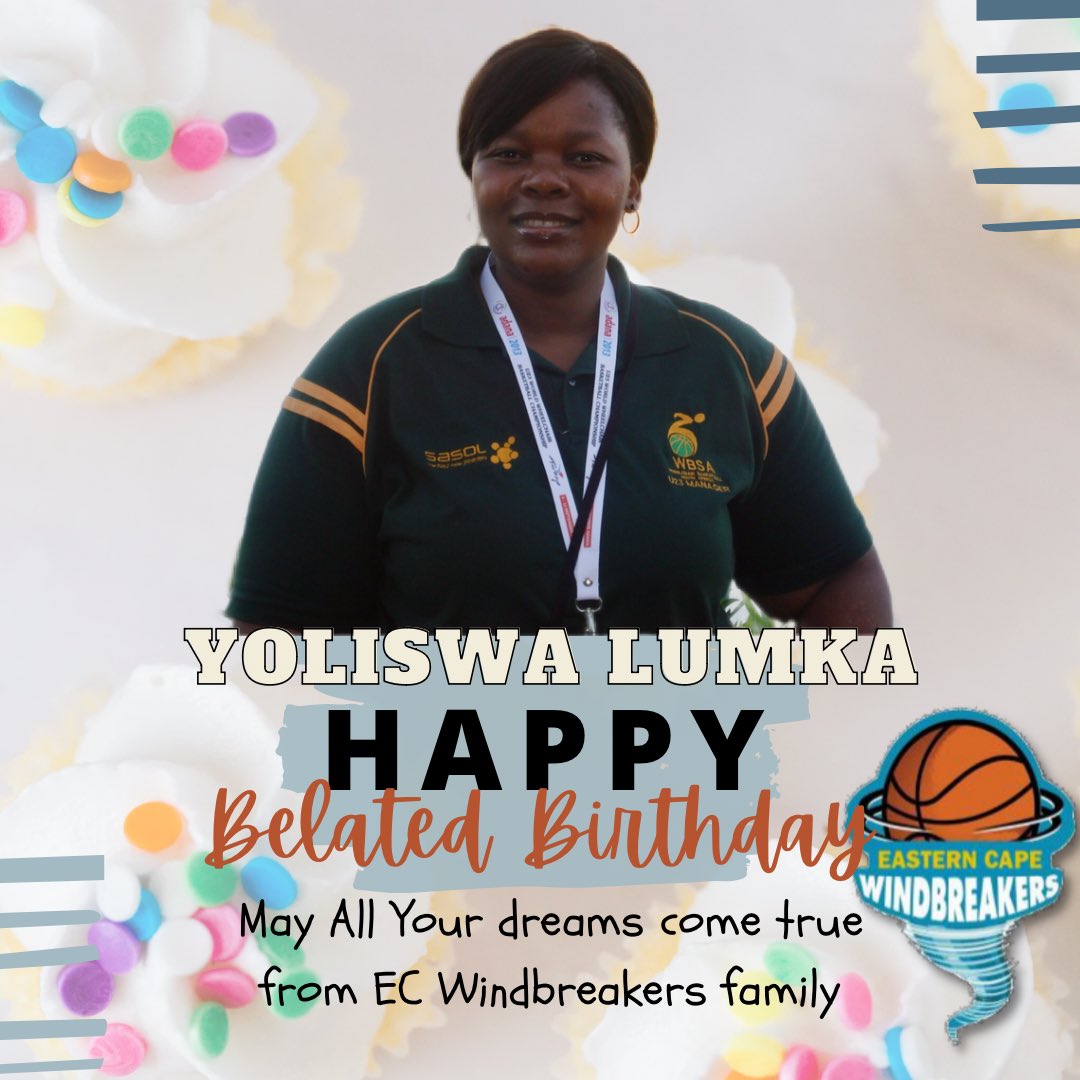 ec_windbreakers's tweet photo. Happy Belated #Birthday 🥳 to @YoliLumka whom celebrated her birthday on the 13th August 🎂 hoping your day was all you wish it to be and to be blessed with more prosperity 🥂🎈💃🏾 from #ecwindbreakers🌪️ family 🧡🏀 https://t.co/yqbnHgr7UW