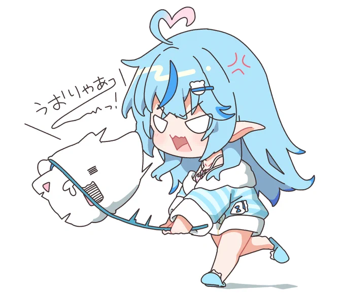 #LamyArt虫取り網で雪民さんを捕獲するラミィちゃん 