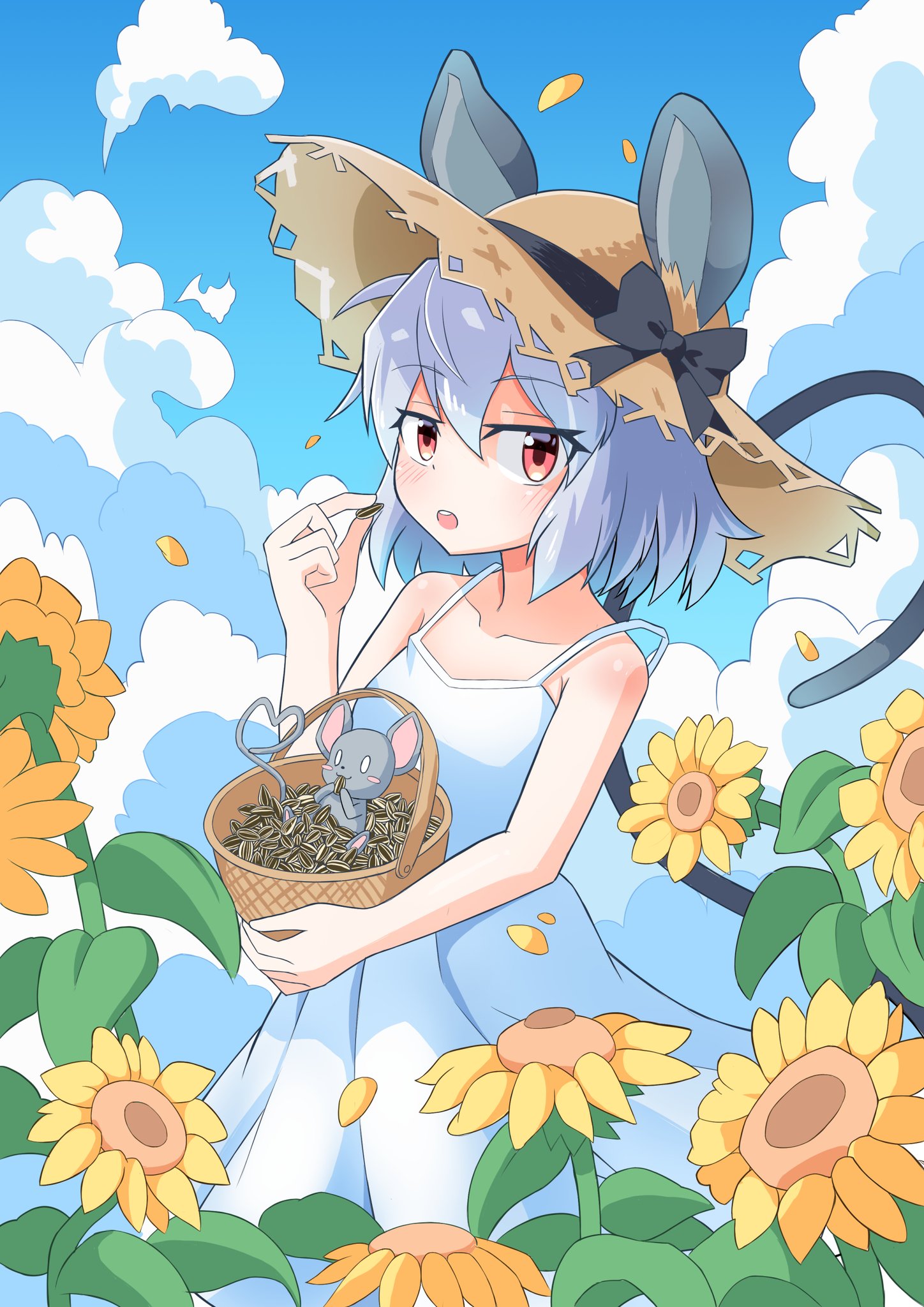 直筆色紙　東方　ナズーリン　HAPPYCLOVER image890658399.png