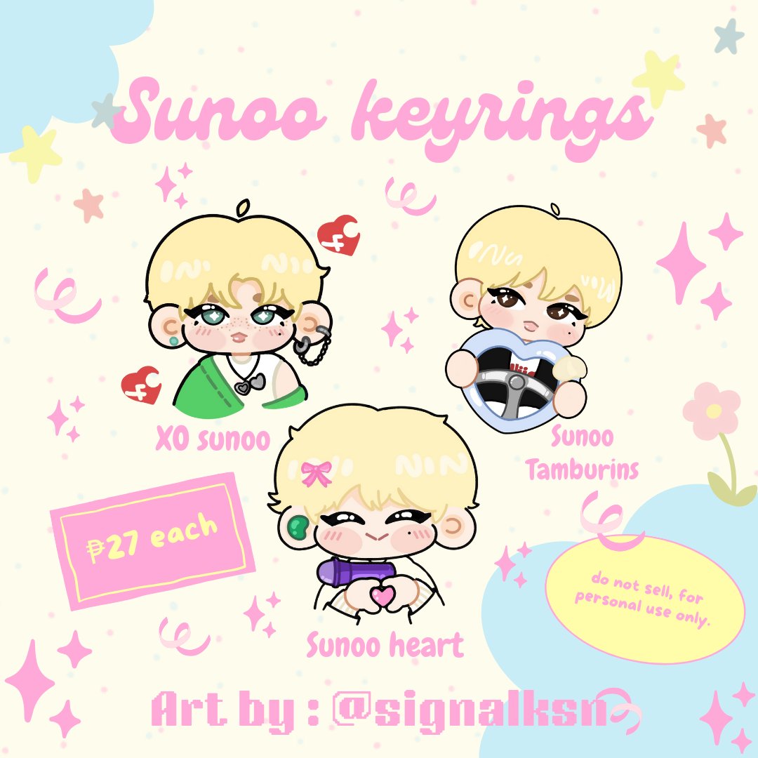 fairylacee's tweet image. ₊˚⊹ ☆  non profit sunoo keyrings by @.signalksn ☆ ⊹⁠˚₊

₱27 — 5cm acrylic keyring
⤷ must be willing to wait
⤷ can do cbsf

— dm/reply mine + quantity + ver to claim

must reach 25 slots to push

do not sell, for personal use only!!