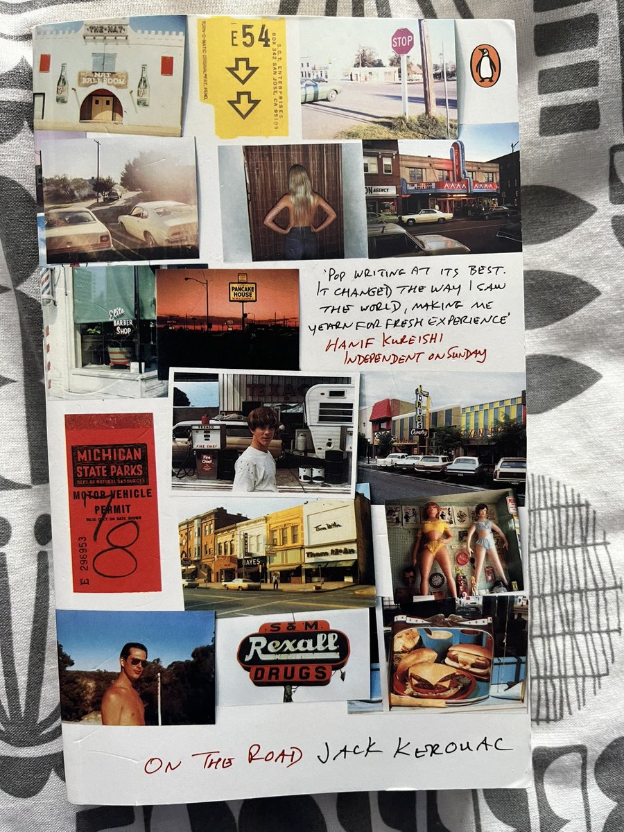 SteventheScribe's tweet photo. On the Road by Jack Kerouac. It’s one of those ‘must reads’ if you love American fiction like I do. Without this book, I suspect that many Dylan, Springsteen and Eagles songs would never have happened and certainly not Thompson’s Fear and Loathing in Las Vegas. https://t.co/Va8JswBcZK