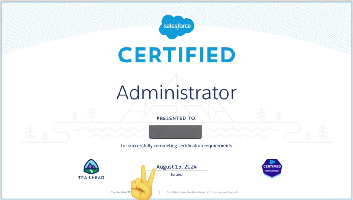 salesforcearima's tweet image. salesforce 認定アドミニストレーター
試験合格しました🥹✨良かったぁ🎉
