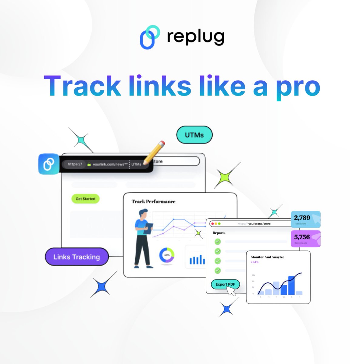 replugio's tweet image. Track every click and conversion with Replug! 

Gain clear insights into user behavior and optimize your campaigns effortlessly. 

#LinkTracking #MarketingTools #UTMTracking #Replug
