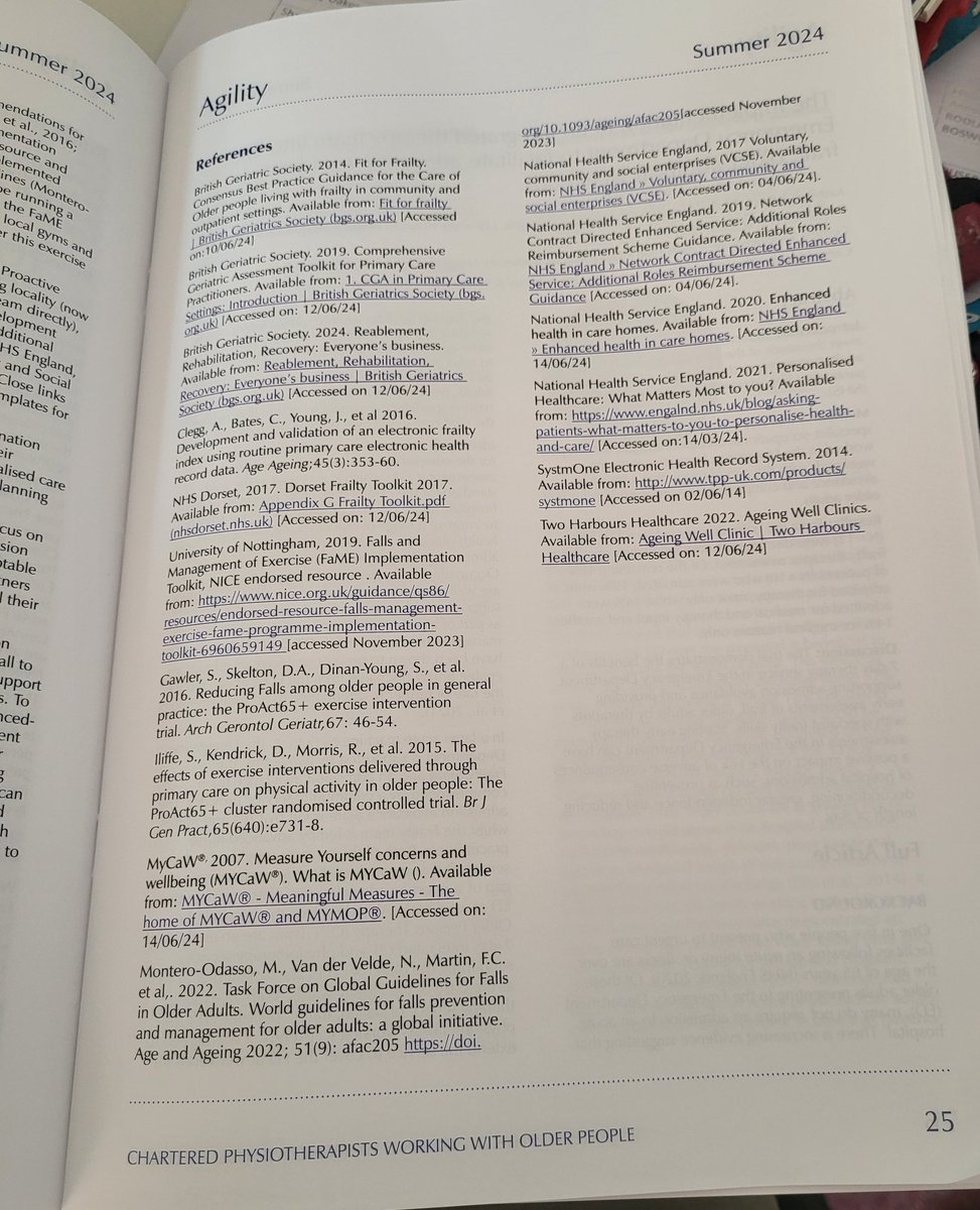 Thank you <a href="/AGILECSP/">AGILE</a> for publishing our article about the proactive frailty work we have been carrying out in Weymouth &amp; Portland, so proud to be a part of this amazing team. 
Dr Laura Godfrey &amp; <a href="/Bridge1Sue/">Sue Bridge</a> #RightToRehab #AgeingWell #ProactiveFrailty #MDTapproach #MattersMost