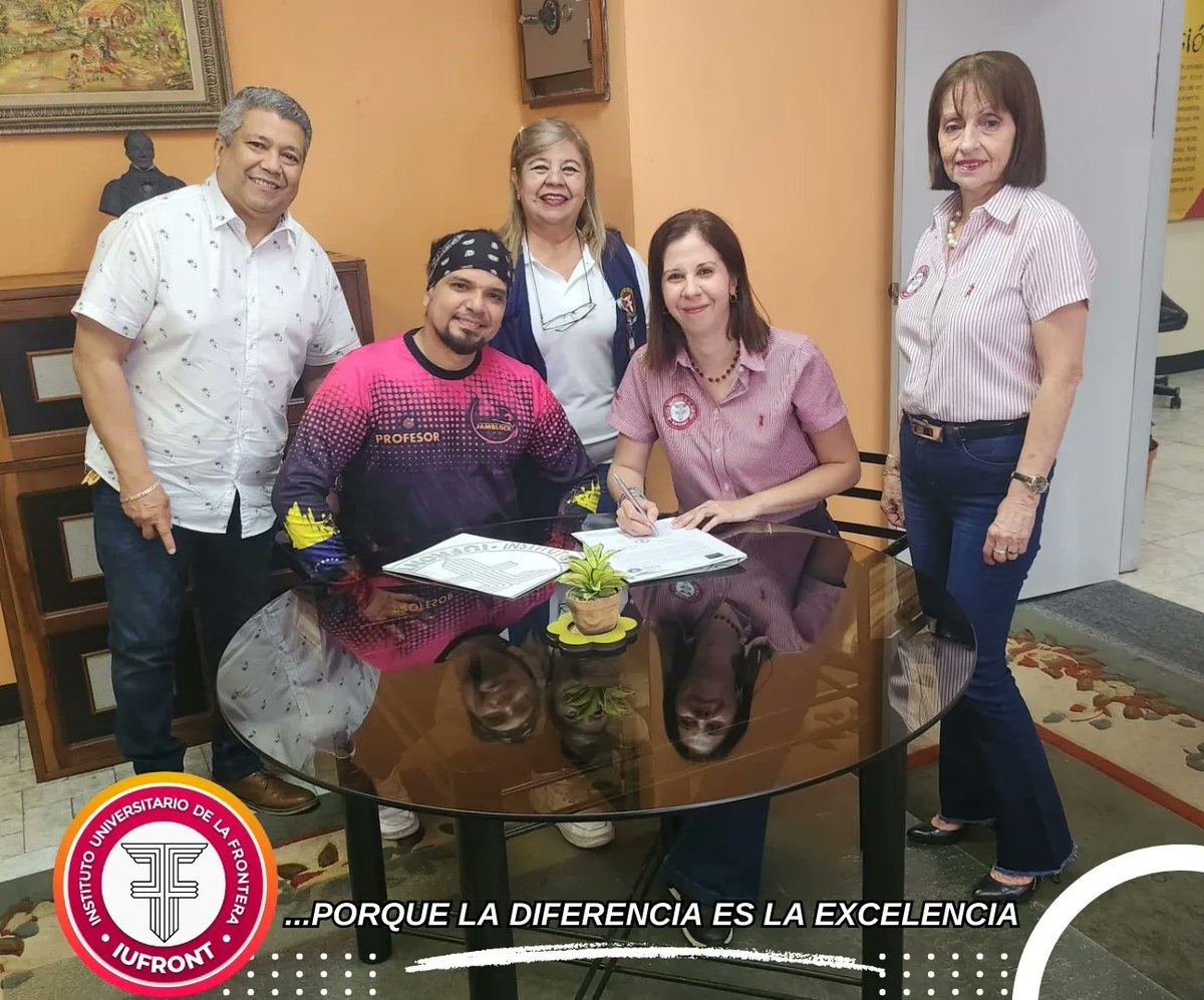 Iufrontoficial's tweet photo. 🎊¡Estamos emocionados de anunciar la renovación del Convenio entre la Academia de Danza Integral JAMBLOCK y el IUFRONT! 💃
Con este Acuerdo, los estudiantes del IUFRONT y la comunidad tendrán la oportunidad de participar y desarrollar actividades culturales.
#iufront #15agosto https://t.co/OCKLfbmp2j