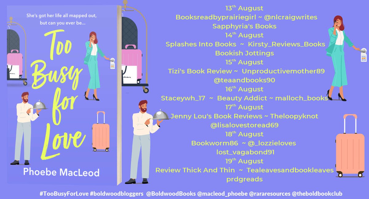 teaandbooks90's tweet photo. https://t.co/YraNNAQscI
- BOOK TOUR REVIEW -
Too Busy For Love - Phoebe MacLeod.
@macleod_phoebe @rararesources @BoldwoodBooks
#TooBusyForLove #contemporaryromance https://t.co/lWiCKsqSdI