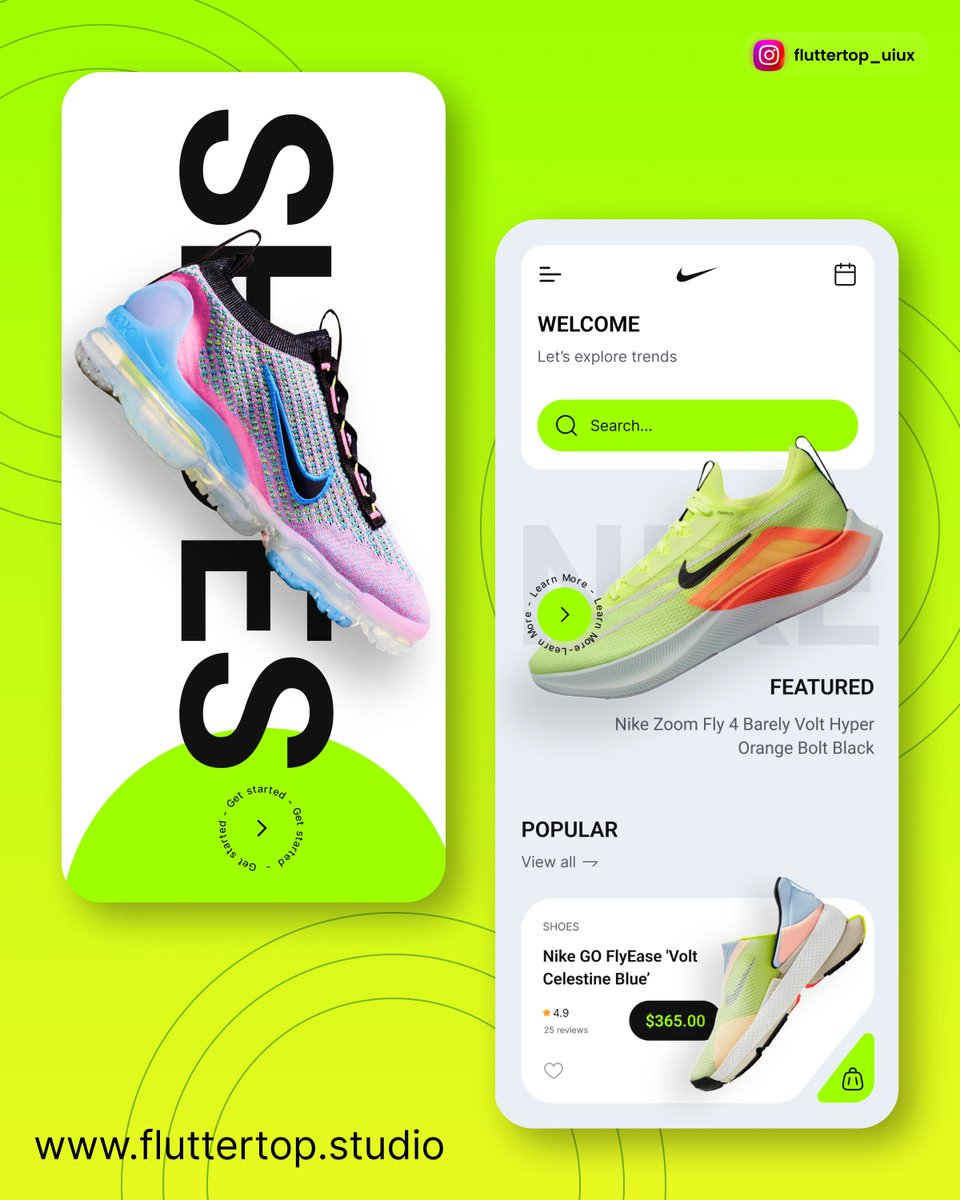 fluttertopuiux's tweet image. Excited to share our new shoe app design! Sleek UI, smart search, virtual try-ons, and personalized recommendations make finding the perfect pair easier than ever.
#UIDesign #AppDesign #Shoes #shoesapp #mobileapp #nike #uiux #uiuxdesign #userinterface #userexperience