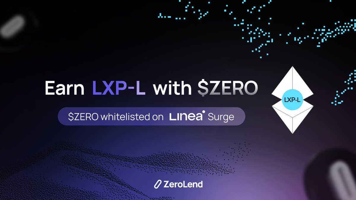 $ZERO is whitelisted on <a href="/LineaBuild/">Linea.eth</a> Surge

Provide $ZERO liquidity on <a href="/NileExchange/">NILE on LINEA</a> and earn LXP-L points.

Keep surge-ing &amp; maximize your LXP-L emissions on ZeroLend 🧵 👇

(P.S. Don't miss the BONUS alpha in the end)