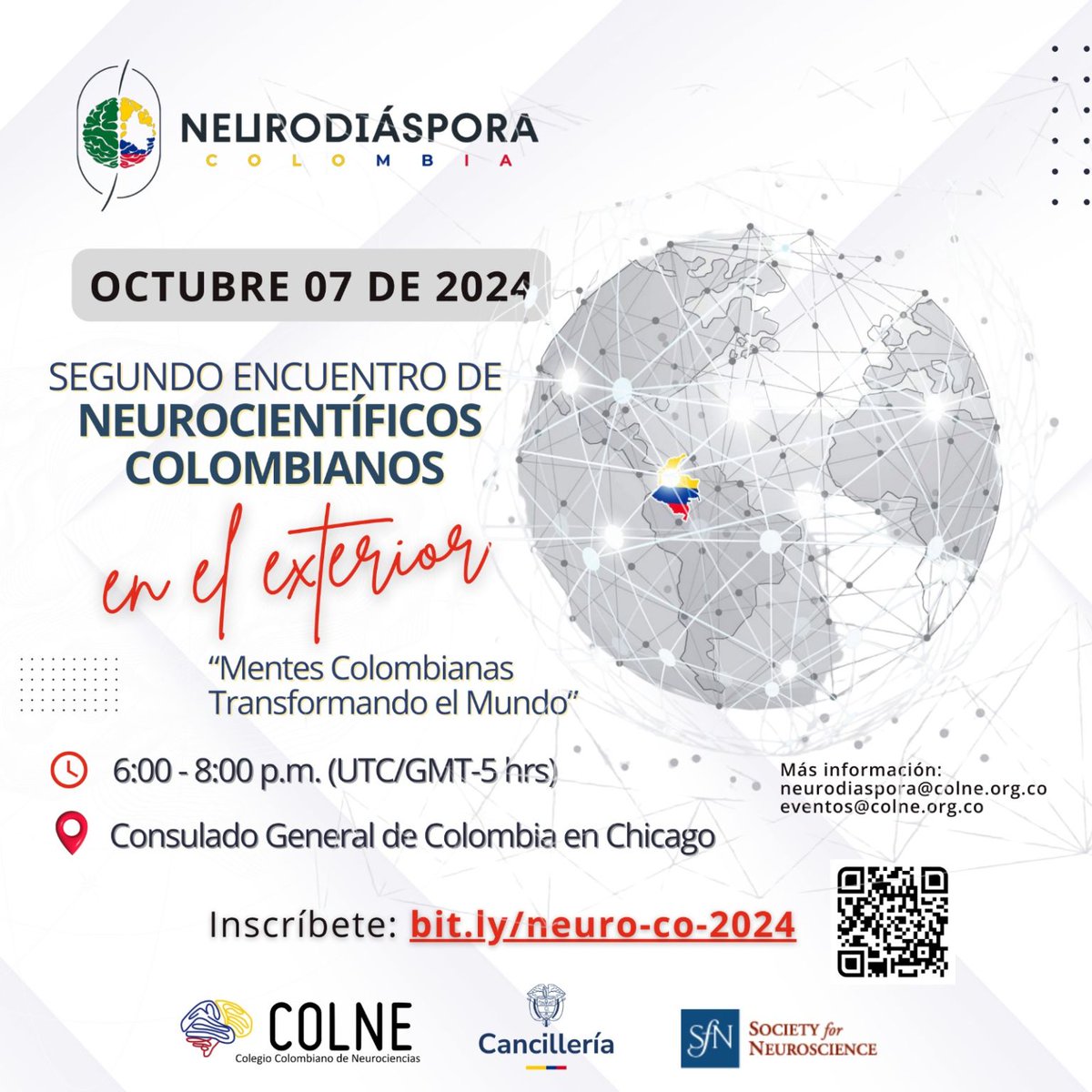 📢Neurodiáspora Colombia is delighted to announce that Dr. John Ngai, Director of the NIH BRAIN Initiative, will join our "Neurodiaspora Meeting at #SfN24" in Chicago. We will celebrate the accomplishments of BRAIN in its first ten years‼️
Register👇👇
 bit.ly/neuro-co-2024