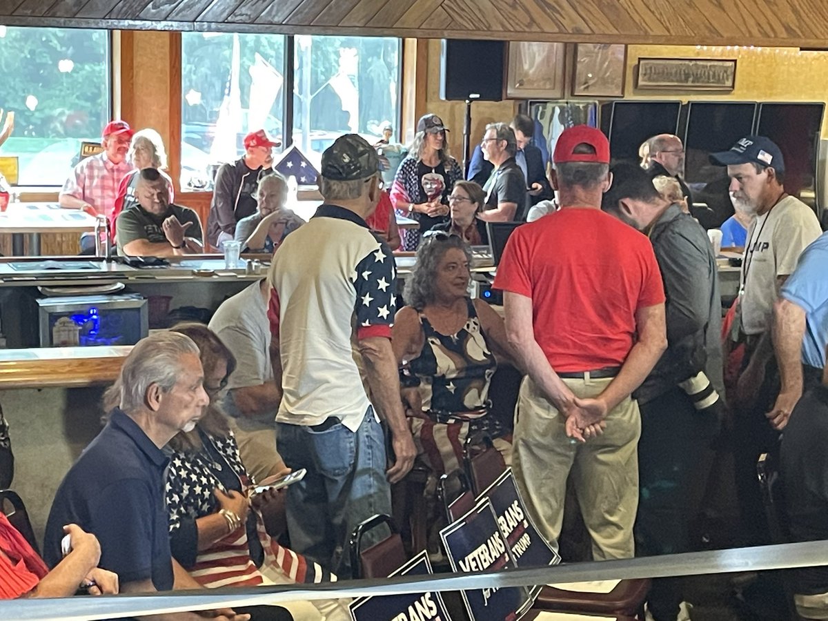 HAPPENING NOW: VFW Post 92 in Lower Burrell is starting to fill up in preparation for <a href="/JDVance/">JD Vance</a>’s rally. The Vice Presidential candidate is expected to address veterans around 10am. We’ll have a live report at noon on <a href="/WPXI/">WPXI</a>