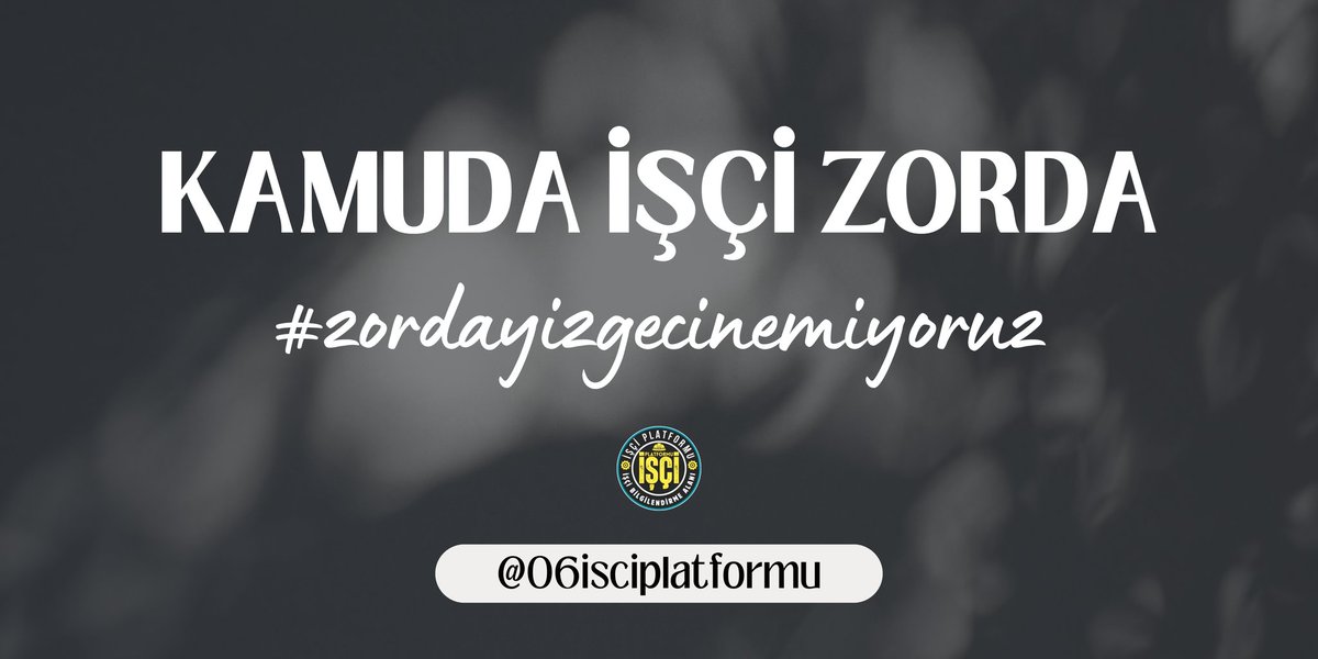 Kamu işçileri Olarak❗
#zordayizgecinemiyoruz