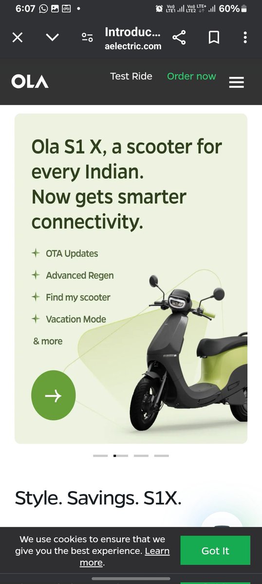 JunaidQ_S's tweet photo. Mere pass ola s1x 3kw he, jo mene 18 may ko purchas kiya or 20 jun ko dilever hua, kiya mujhe bhi Ola ki taraf se OTA UPDATE (smart connectivity) milega jesa k s1x me ab mil raha he, jese is photo me likha he https://t.co/OJPs7PIt9M